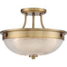 Mantle lampa sufitowa plafon 2x60W E27 230V wyblakły mosiądz